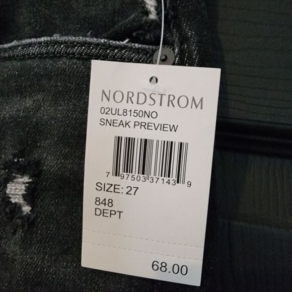 Blank NYC Fulton Roll U Denim Shorts in Sneak Preview Washed Black - Picture 9 of 14